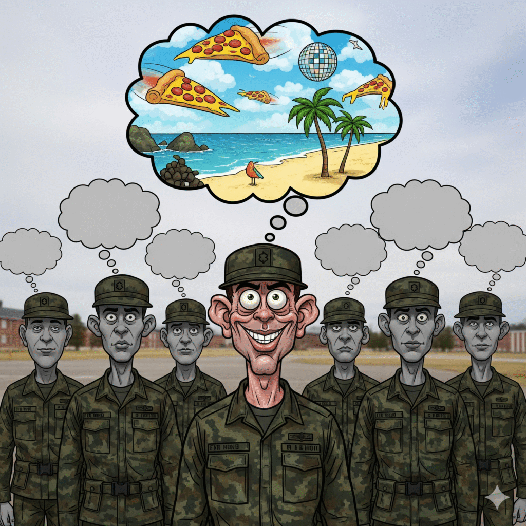 [בתמונה: האומץ להביע דעה בצבא... התמונה עובדה במערכת הבינה המלאכותית Gemini' של גוגל]