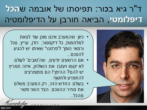 גיא בכור על תפיסת הכל דיפלומטי...