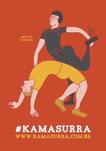 [בכרזה: פוליס קמהסוטרה - מחאה על אלימות משטרתית כלפי אזרחים בברזיל, בהשפעת תנוחות הקמסוטרה (כרזה רביעית). בעל הזכויות בתמונה זו לא אותר. לכן, השימוש נעשה לפי סעיף 27א' לחוק זכויות יוצרים. בעל הזכויות הראשי, אנא פנה ל: yehezkeally@gmail.com]