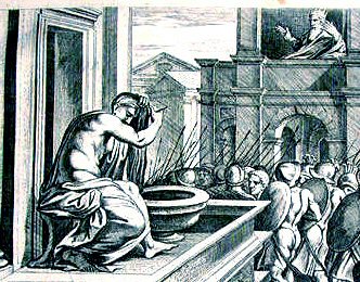 [בתמונה: דויד מתבונן בבת-שבע, ניקולאס צ'אפרון, צייר צרפתי, 1656-1612]