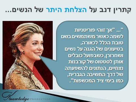 קתרין דנב בנושא השיימינג על הטרדות מיניות: "... זוהי פוריטניות לשמה כאשר משתמשים בשם טובת הכלל לכאורה, בטיעונים של הגנה על נשים ושחרורן, כשבפועל כובלים אותן לסטטוס של קורבנות נצחיים, הנתונים להשפעתה של דרך החשיבה הגברית, כמו בימי ציד המכשפות..."