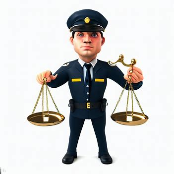 [בתמונה: הוגנות באכיפה - המשטרה מסמלת את החוק... התמונה עובדה במערכת הבינה המלאכותית של DALL·E ב- Microsoft Bing. המקור: ייצור ידע]