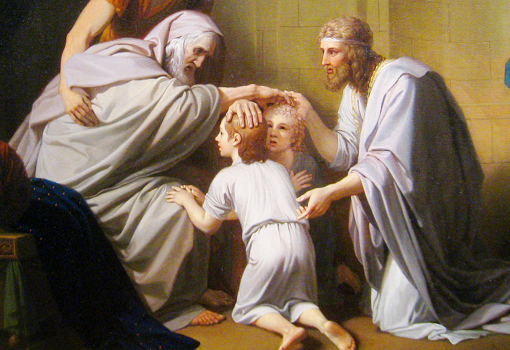 [בתמונה: יעקב מברך את בניו של יוסף, אפרים ומנשה. הצייר: בנג'מין ווסט. התמונה היא נחלת הכלל]