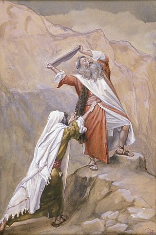 [Picture: only when Moses saw personally the golden calf and the pagan debauchery about it, that he shattered the tablets... (Watercolor circa 1896–1902 by James Tissot). The picture is a public domain]