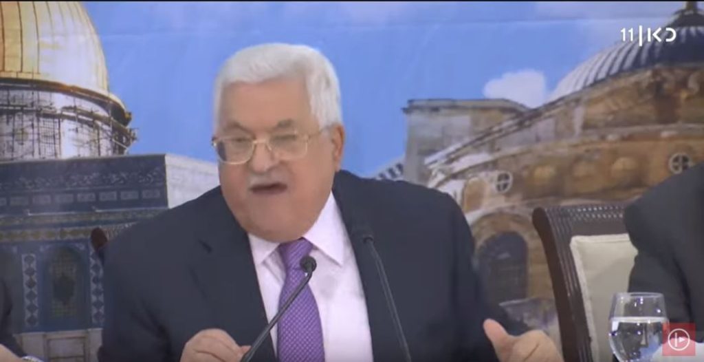 [בתמונה: אבו מאזן לא יחתום על תכנית "כניעה"... התמונה היא צילום מסך]