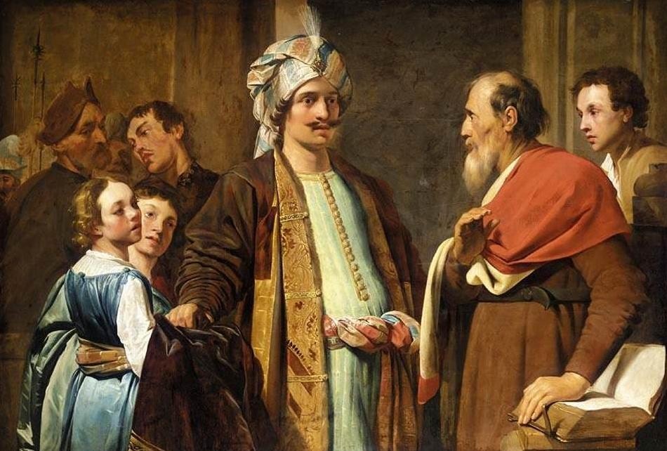 [בתמונה: אלישע מסרב לקבל את מתנות נעמן - ציור מעשה ידי פטר די גרבר, 1630. התמונה היא נחלת הכלל]