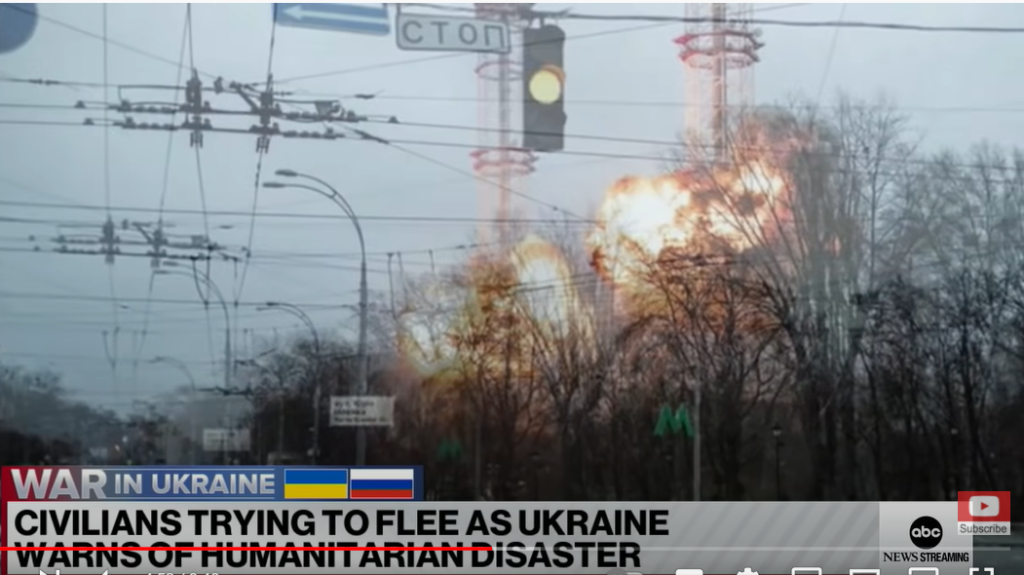 [בתמונה: פגיעות במבנים אזרחיים במלחמה. התמונה היא צילום מסך]