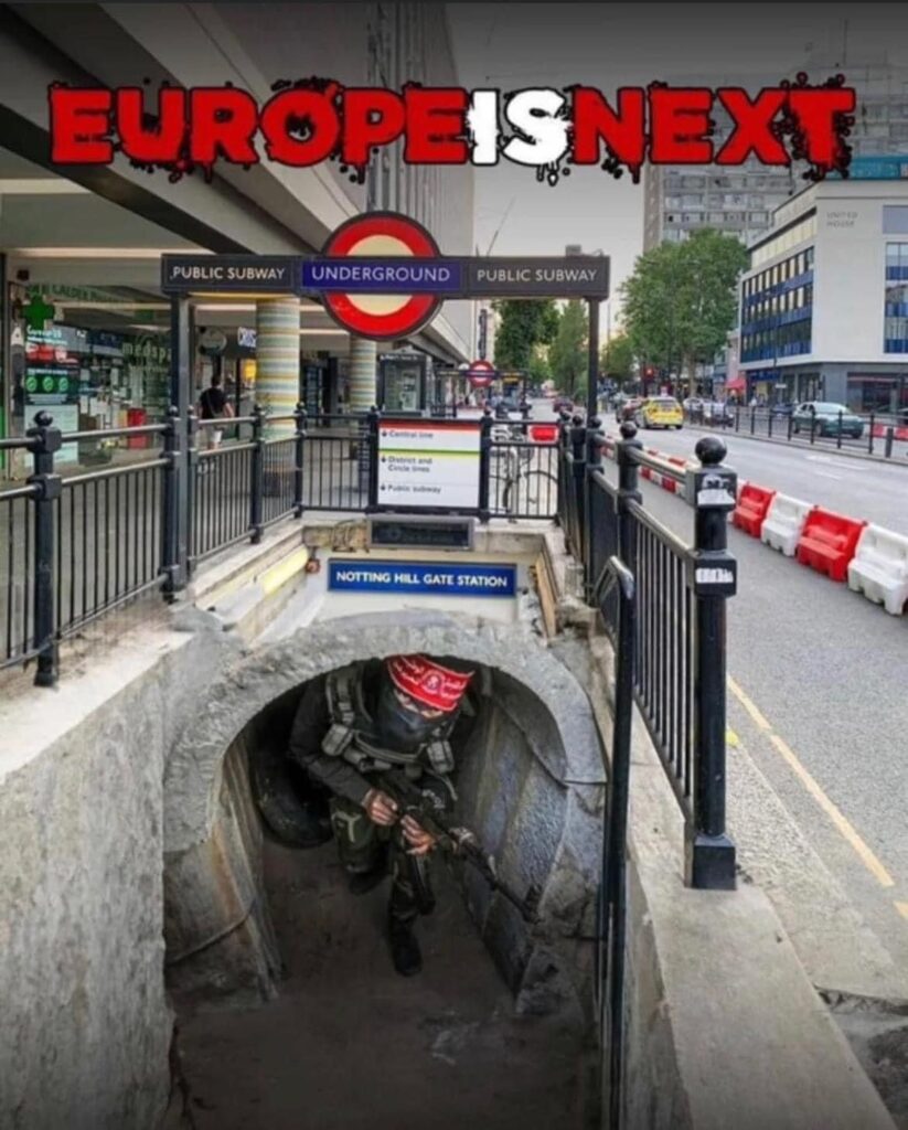 [בכרזה: "Europe is next" - באדיבות חברת המדיה והחדשות Actnews]