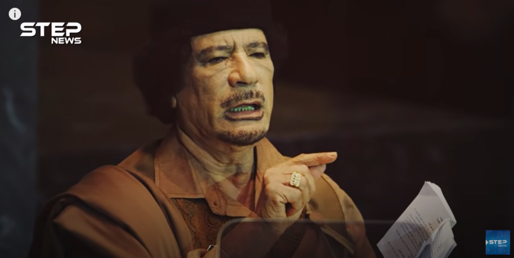 [בתמונה: מועמר קדאפי. האם היה פסיכופת? התמונה היא צילום מסך]