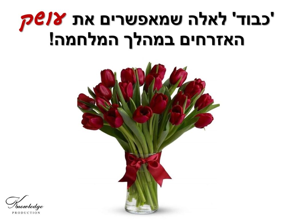 [בתמונה: 'כבוד' לאלה שמאפשרים את עושק האזרחים במהלך המלחמה! התמונה שותפה ברשתות החברתיות ובעל הזכויות בה לא אותר. לכן, השימוש נעשה לפי סעיף 27א' לחוק זכויות יוצרים. בעל הזכויות הראשי, אנא פנה ל: yehezkeally@gmail.com]