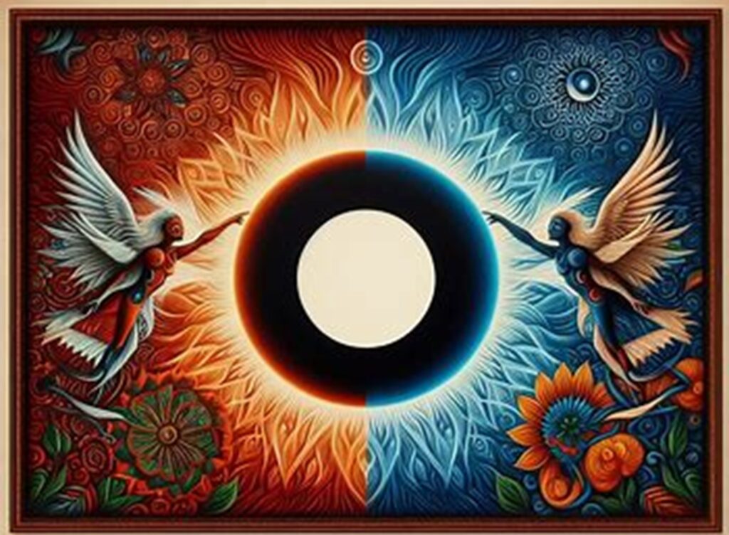 [בתמונה: שלימות הניגודים... התמונה עובדה במערכת הבינה המלאכותית של DALL·E ב- Microsoft Bing]