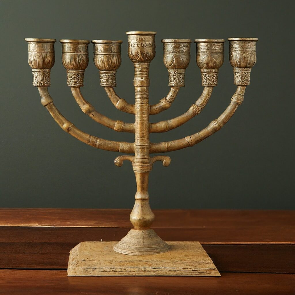 [בתמונה: המנורה היבטים קבליים... התמונה עובדה במערכת הבינה המלאכותית Gemini' של גוגל]