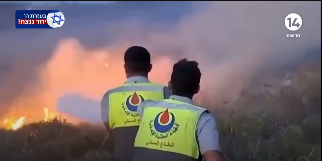 [בתמונה: הרס בדרום לבנון... גם בצד הלבנוני הכפרים נטושים מתושביהם, בליווי אתרי הרס ופליטות של מעל מאה אלף אזרחים, אלא שהמצב התודעתי שם שונה מהותית. התמונה היא צילום מסך]