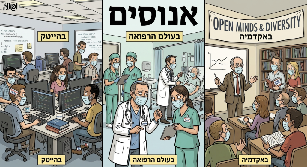 [בתמונה: האם ה'אנוסים' יהיו הפתעת הבחירות הללו? התמונה עובדה במערכת הבינה המלאכותית Gemini' של גוגל]