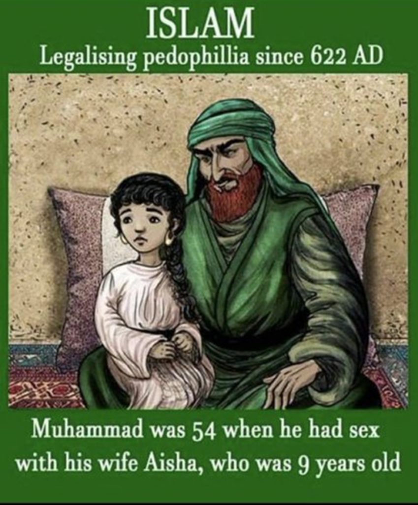 [בתמונה: האסלאם מעודד פדופיליה! המקור: דף הטוויטר של Imtiaz Mahmood. אנו מאמינים כי אנו עושים בתמונה שימוש הוגן]