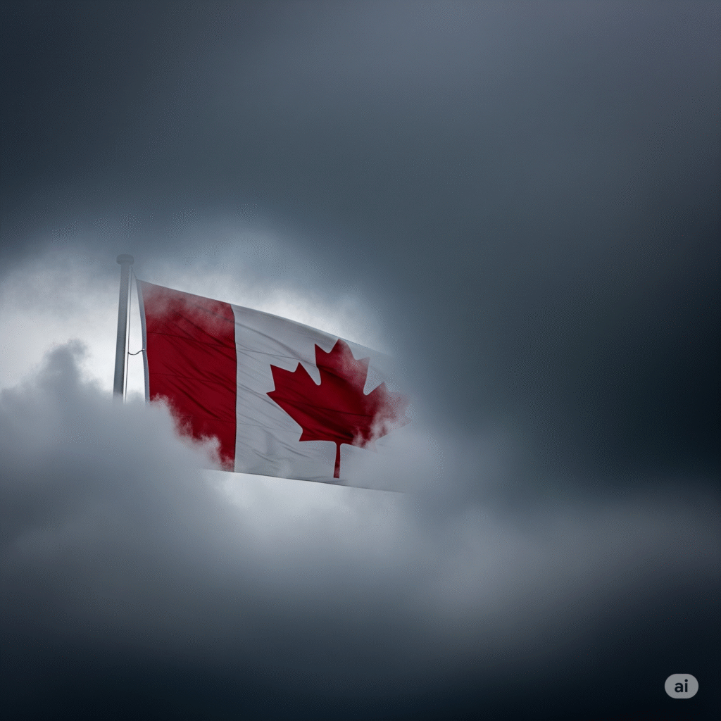 [בתמונה: רקוויאם לקנדה... התמונה עובדה במערכת הבינה המלאכותית Gemini' של גוגל]