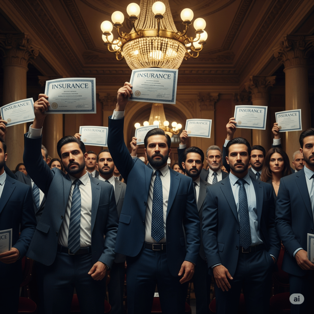 [בתמונה: תעודת הביטוח של המחאה… התמונה עובדה במערכת הבינה המלאכותית Gemini' של גוגל]