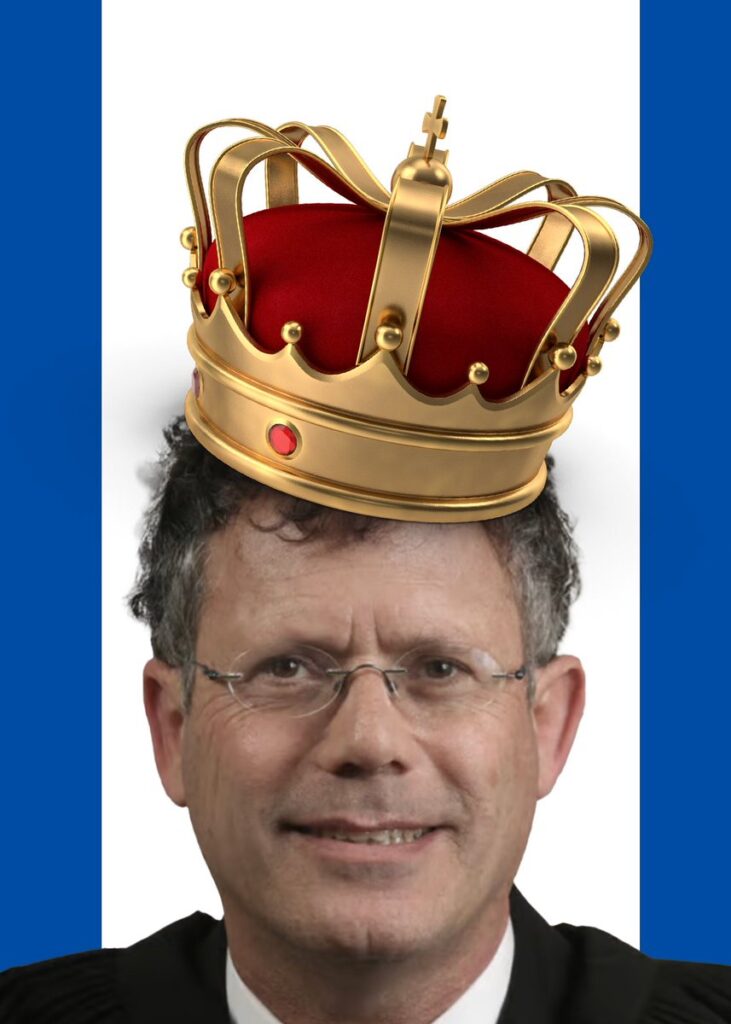 [בתמונה: "יצחק עמית המלך"... המקור: דף הטוויטר של אריאל קלנר. אנו מאמינים כי אנו עושים בתמונה שימוש הוגן]