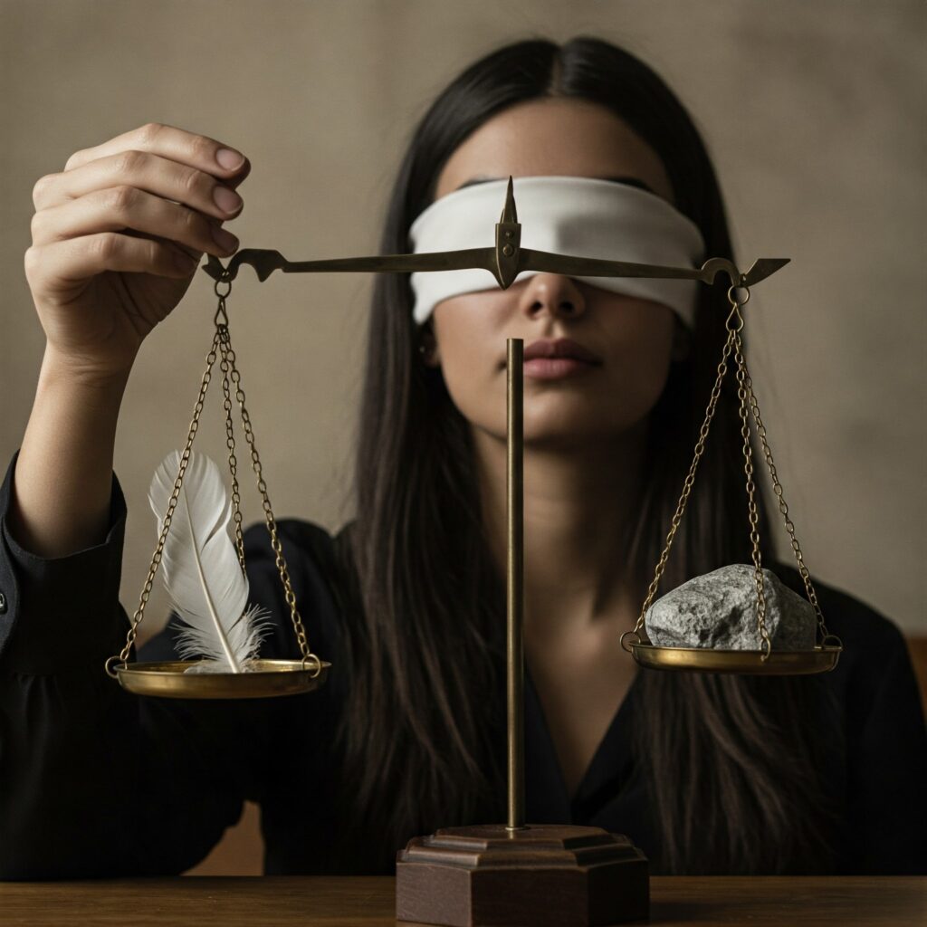 [בתמונה: חזקת החפות בעולם של תקשורת פתוחה... התמונה עובדה במערכת הבינה המלאכותית Gemini' של גוגל]