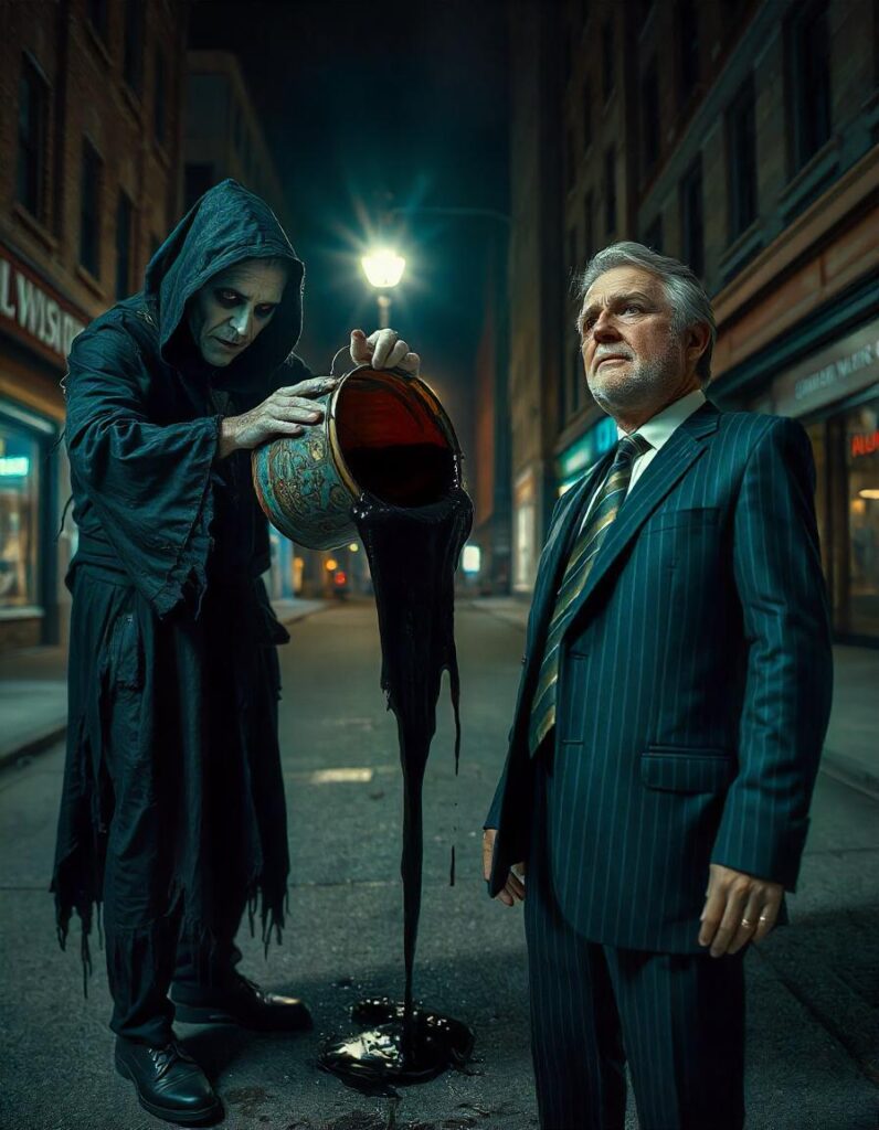 [בתמונה: שיימינג בראש חוצות בטרם חקירה. למה? התמונה עובדה במערכת הבינה המלאכותית Gemini' של גוגל]