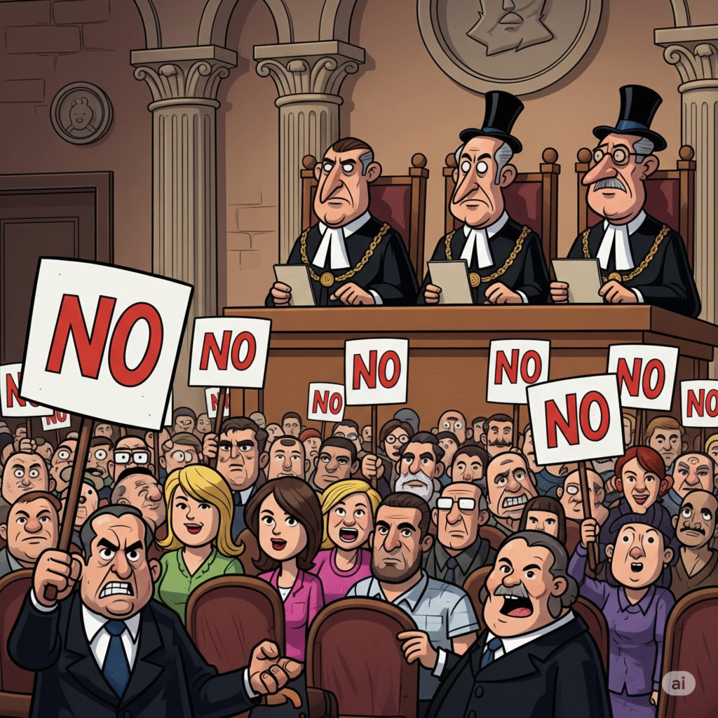 [בתמונה: חגורת ברזל כדי להגן על שבעת המופלאים (הפקידות הבכירה). התמונה עובדה במערכת הבינה המלאכותית Gemini' של גוגל]