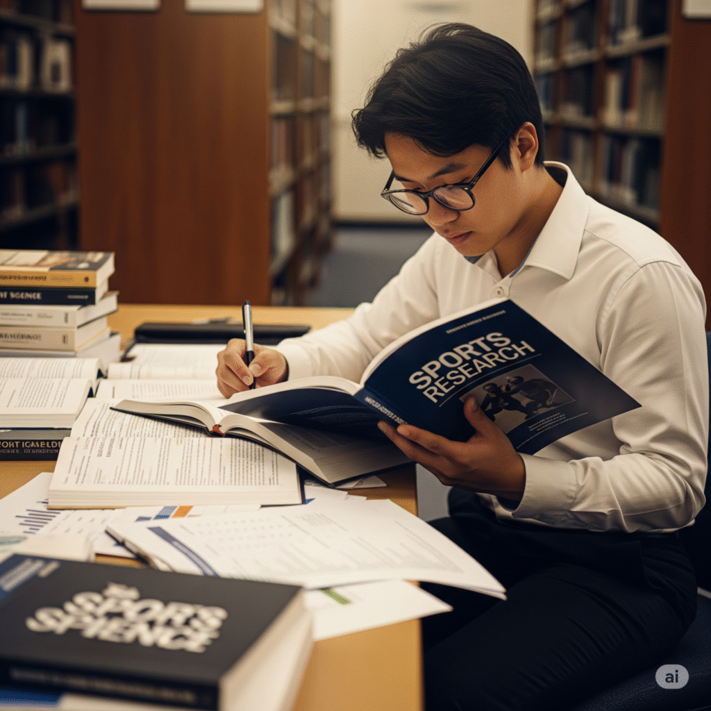 [בתמונה: חקר הספורט בעולם: דיסציפלינה רב-גונית בצמיחה... התמונה עובדה במערכת הבינה המלאכותית Gemini' של גוגל]