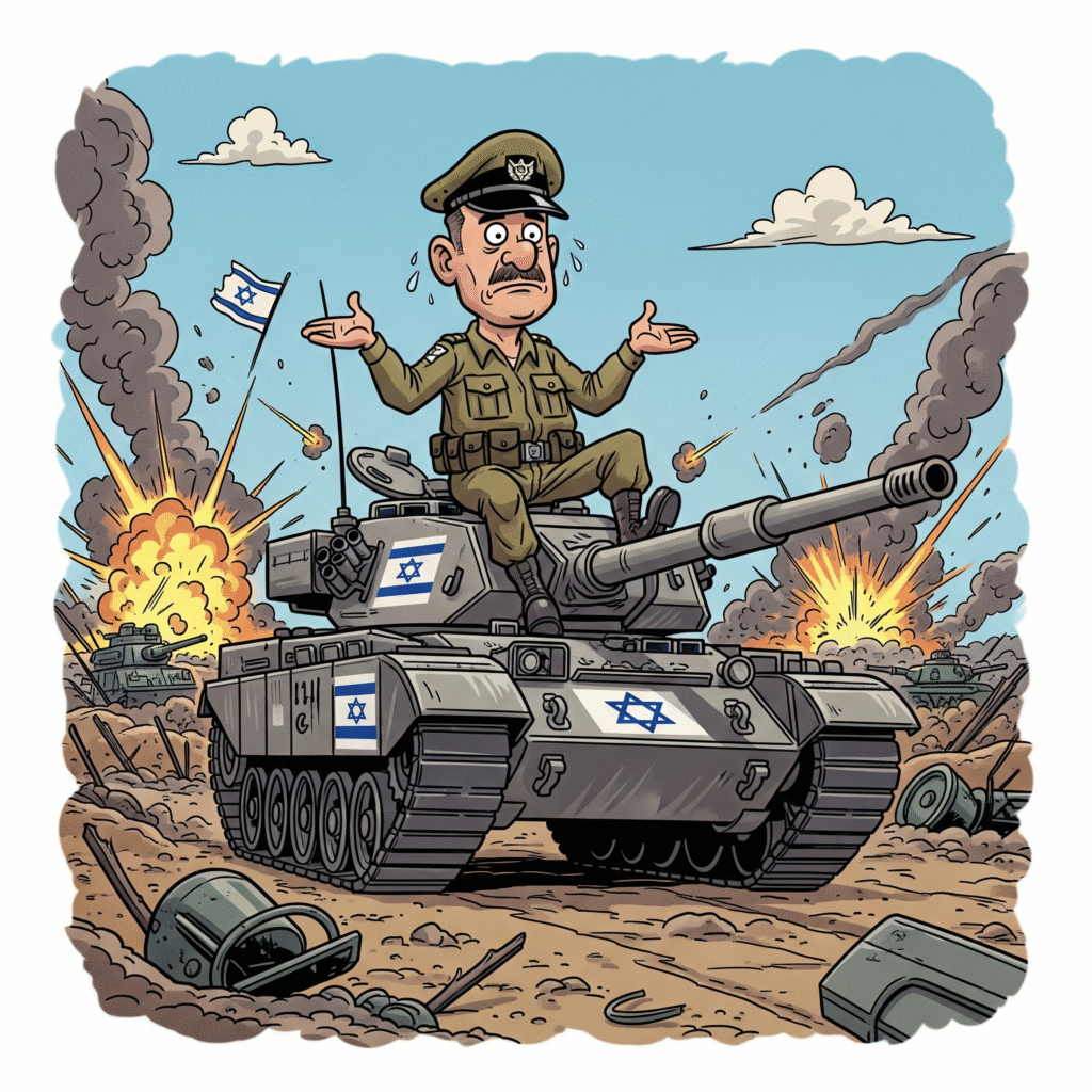 [בתמונה: המלחמה בעזה על פרשת דרכים... התמונה עובדה במערכת הבינה המלאכותית Gemini' של גוגל]