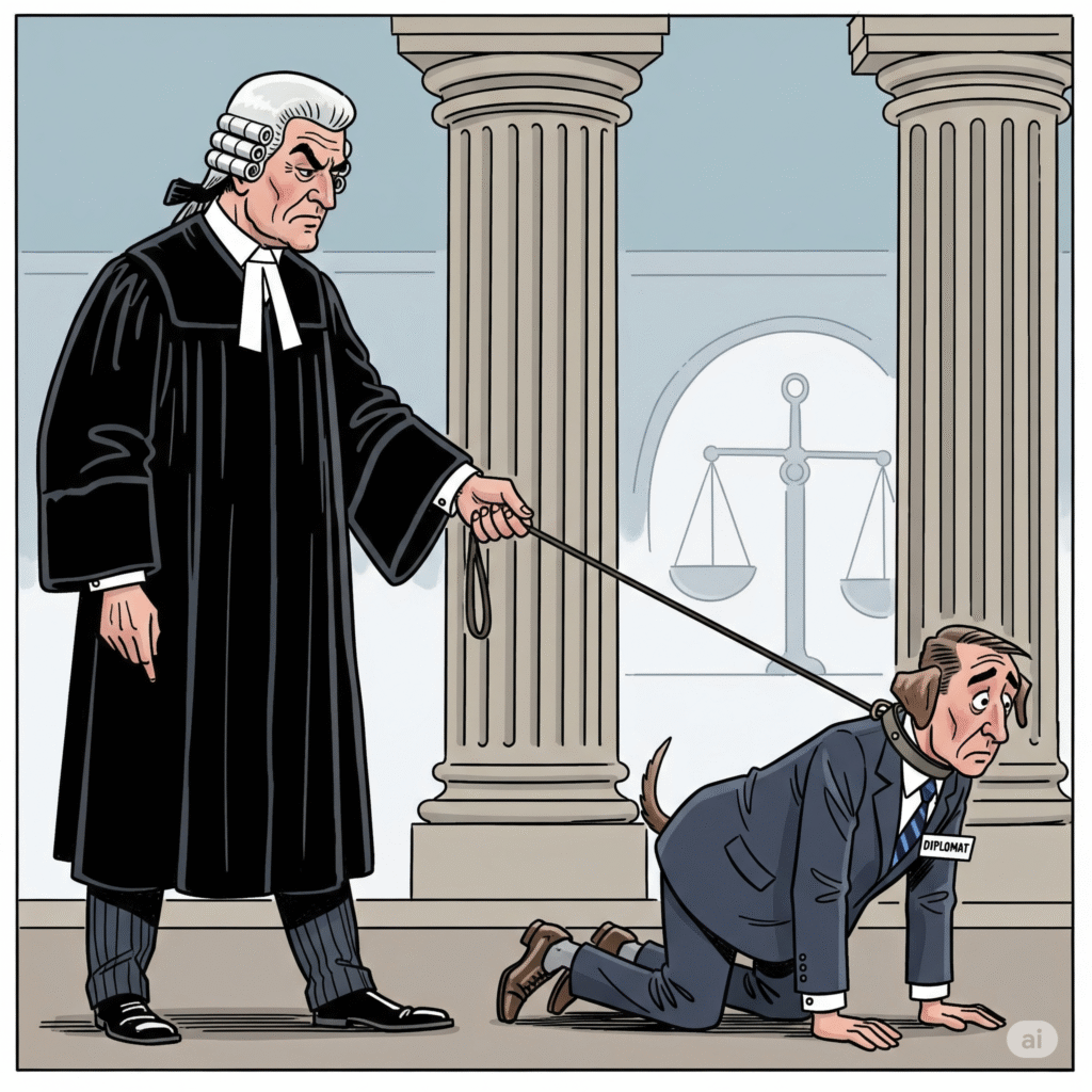 [בתמונה: השופטים מנצלים לרעה את כוחה, אבל בורחים מאחריות... התמונה עובדה במערכת הבינה המלאכותית Gemini' של גוגל]