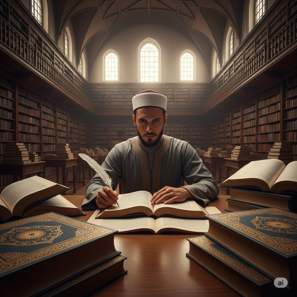 [בתמונה: הצומוד הוא גם דבקות איסלאמית במסורת ובצוויי הדת... התמונה עובדה במערכת הבינה המלאכותית Gemini' של גוגל]