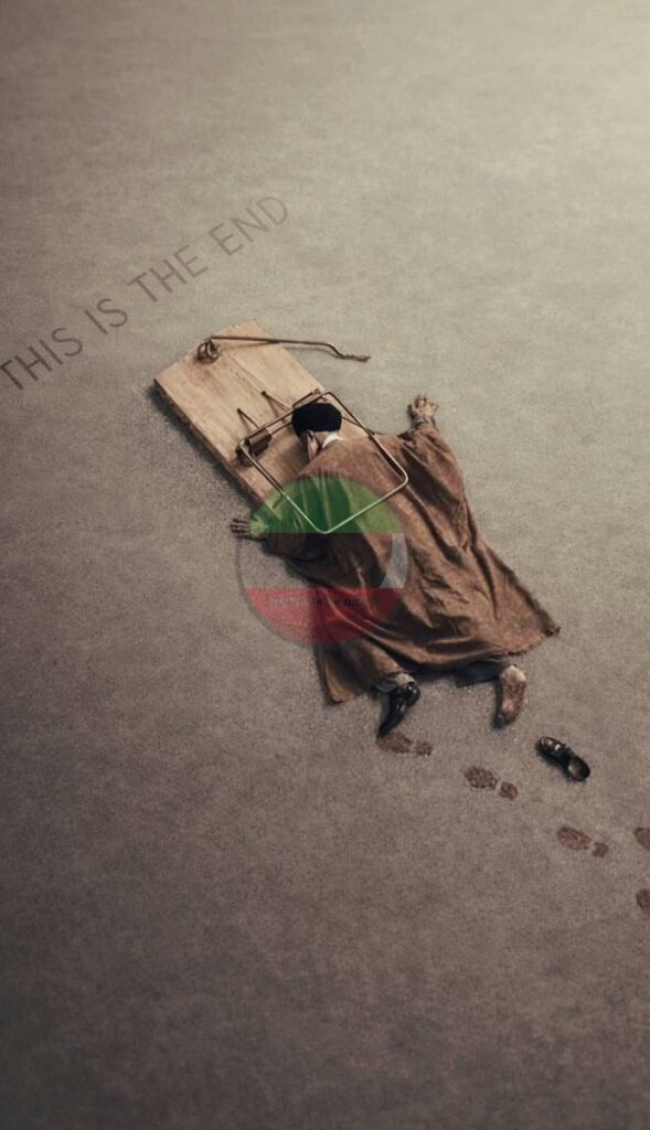 [בתמונה: עלי חמינאי - הסוף... המקור: דף הטוויטר של חדשות איראן. אנו מאמינים כי אנו עושים בתמונה שימוש הוגן]