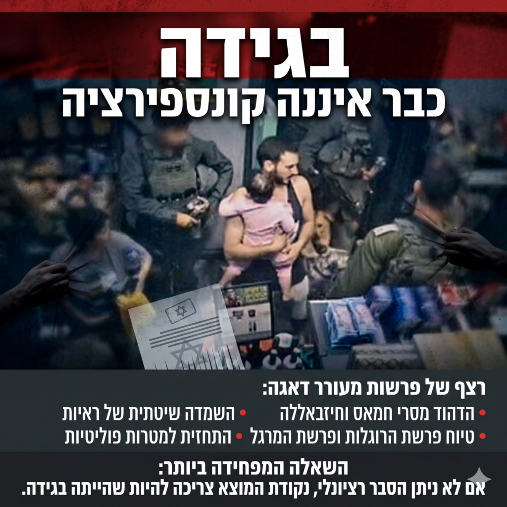 [בתמונה: בגידה כבר איננה קונספירציה. היא המציאות... התמונה עובדה במערכת הבינה המלאכותית Gemini' של גוגל]