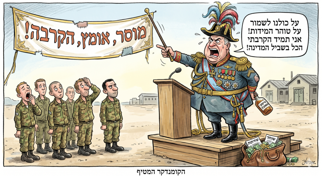 [בתמונה: כשהרמטכ"ל מטיף מוסר... התמונה עובדה במערכת הבינה המלאכותית Gemini' של גוגל]