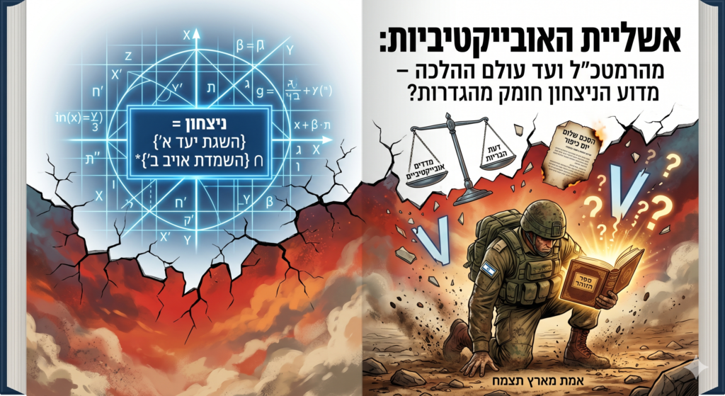 [בתמונה: אשליית האובייקטיביות, הרהורים על ה'ניצחון'... התמונה עובדה במערכת הבינה המלאכותית Gemini' של גוגל]