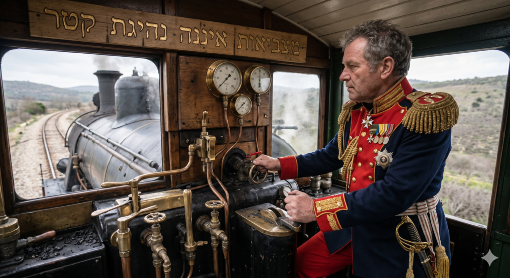 [בתמונה: מצביאות איננה נהיגת קטר... התמונה עובדה במערכת הבינה המלאכותית Gemini' של גוגל]