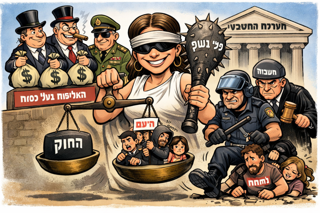 [בתמונה: הקרימינולוגיה הביקורתית ומלחמות ההגמוניה… התמונה עובדה במערכת הבינה המלאכותית של Copilot ב- Windowes]