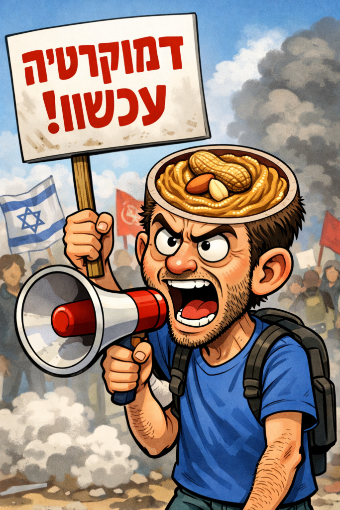 [בתמונה: 'מחלת הטפשת' של הווק מכה גם בישראל… התמונה עובדה במערכת הבינה המלאכותית של Copilot ב- Windowes]