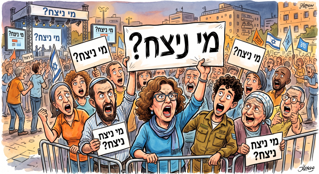 [בתמונה: למי הניצחון? התמונה עובדה במערכת הבינה המלאכותית Gemini' של גוגל]