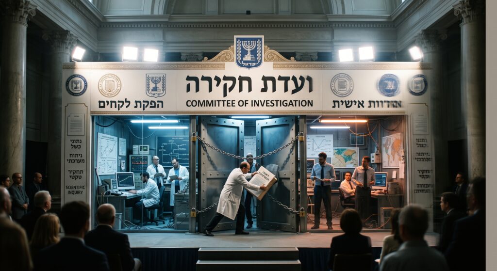 [בתמונה: מה שוות ועדות חקירה, ע"פ תורת השרידות של ד"ר אורי מילשטיין? התמונה עובדה במערכת הבינה המלאכותית Gemini' של גוגל]