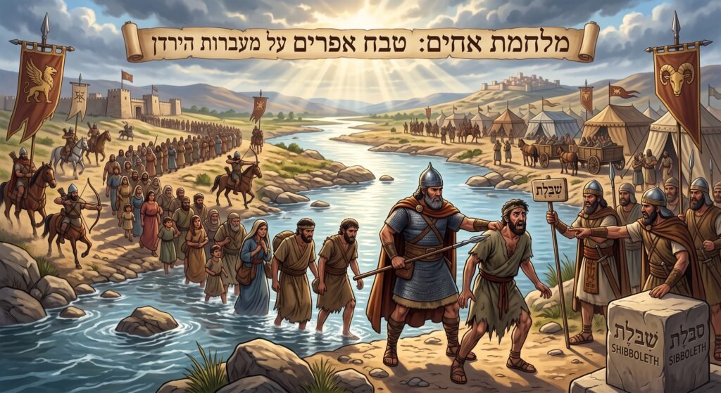 [בתמונה: טבח מעברות הירדן (אירוע "שיבולת")... התמונה עובדה במערכת הבינה המלאכותית Gemini' של גוגל]