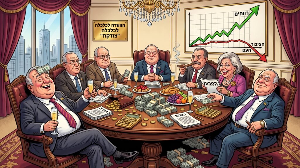 [בתמונה: בגידת הכלכלנים... התמונה עובדה במערכת הבינה המלאכותית Gemini' של גוגל]